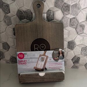 Rosanna Wooden Tablet Stand with Pink Accent